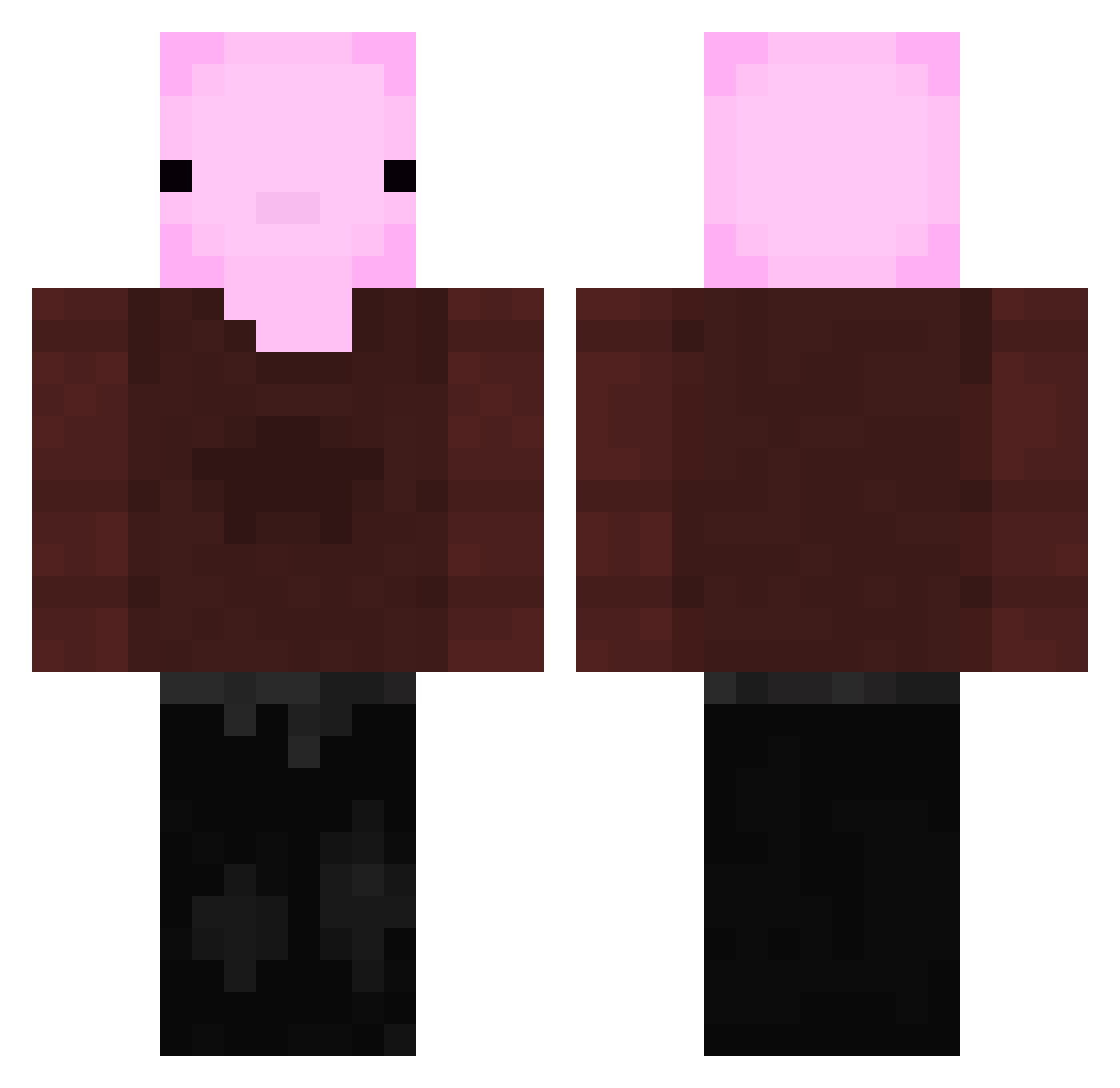 PytkonieBytko Minecraft skin, front and back view