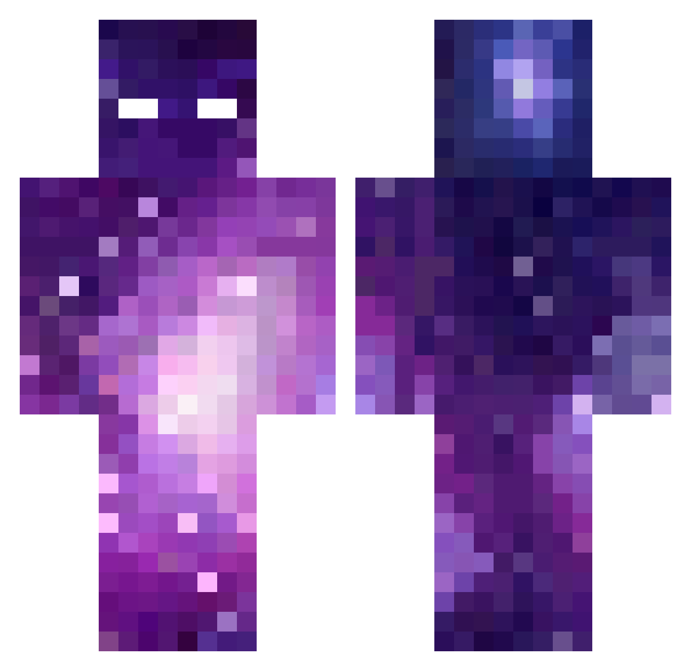 Toiletpap Minecraft skin, front and back view