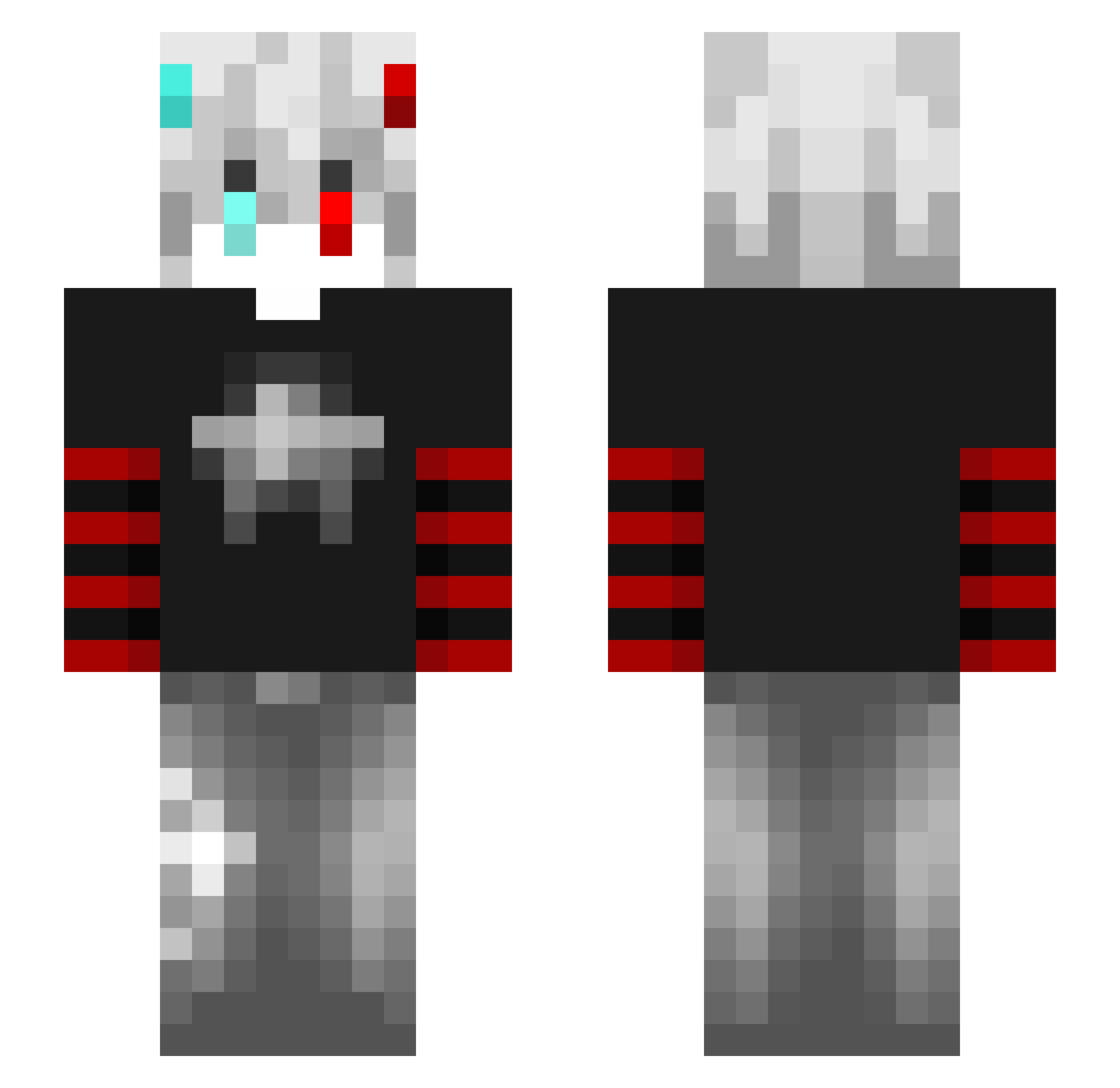 PONTON999 Minecraft skin, front and back view