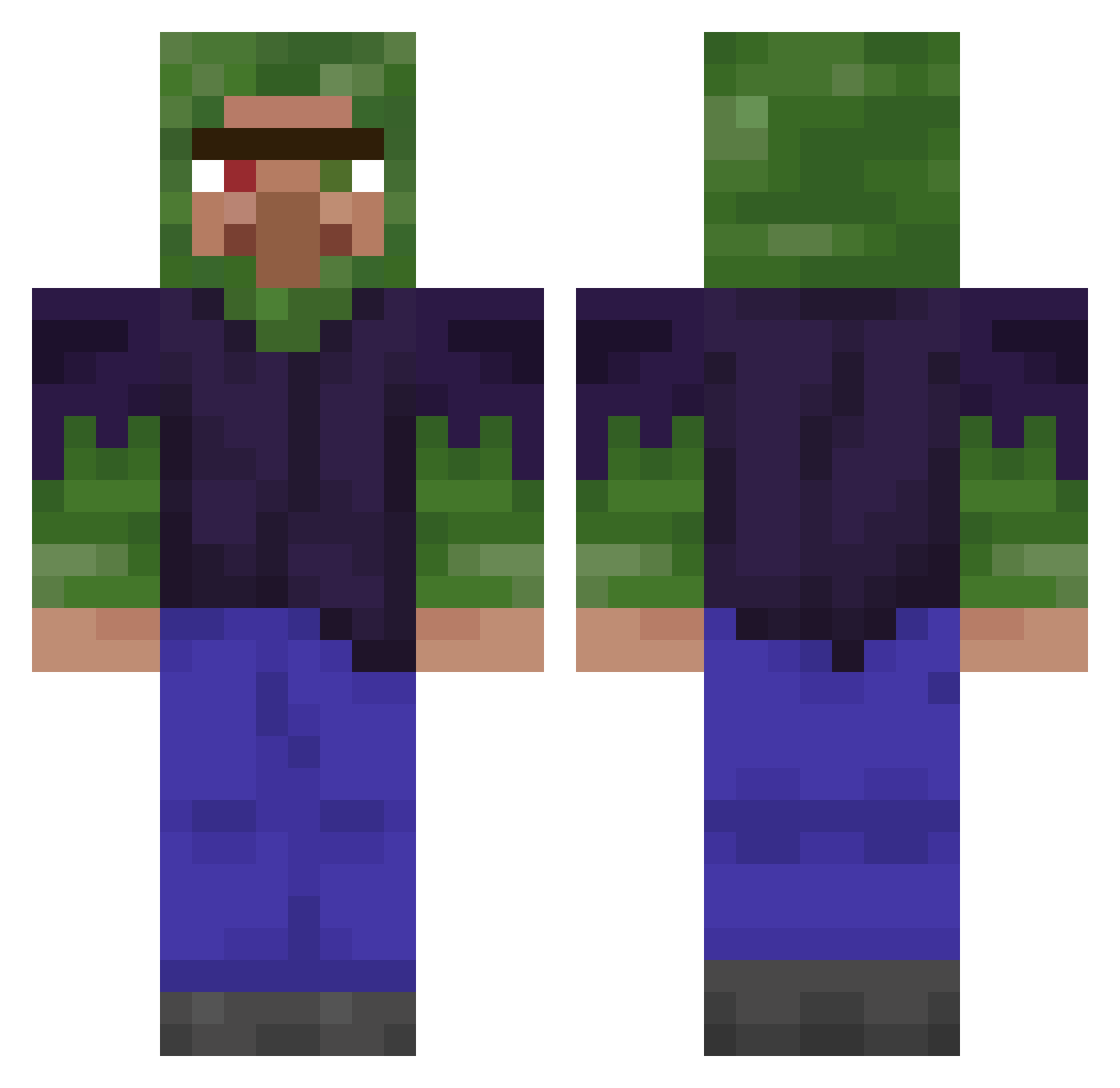 GSTradingCo Minecraft skin, front and back view