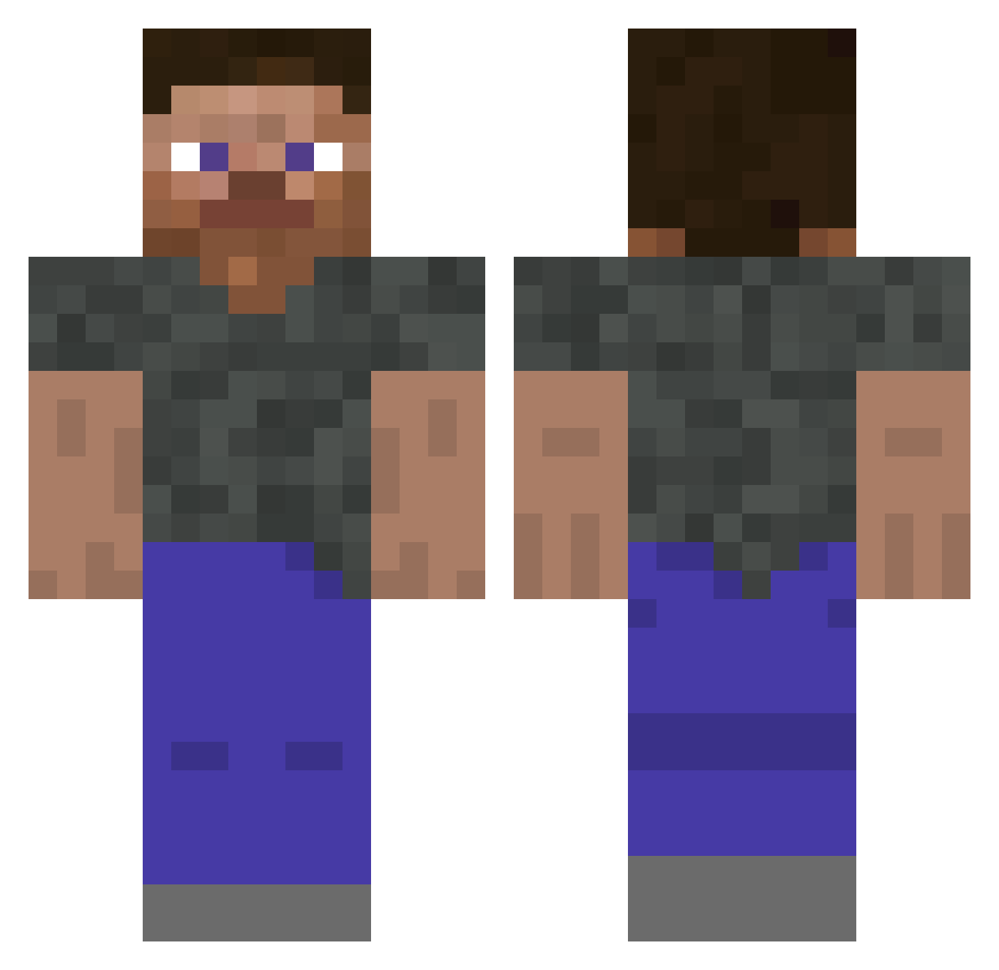 SCGE_ Minecraft skin, front and back view