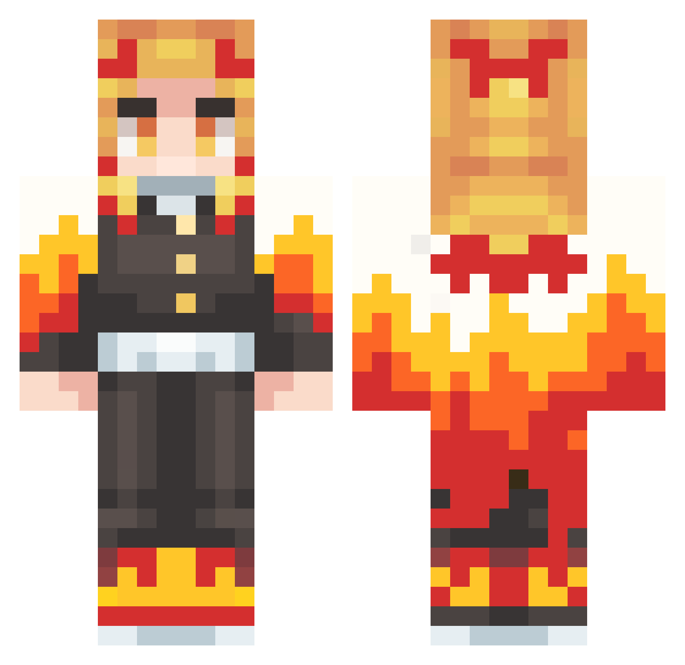 Shad0w333 Minecraft skin, front and back view