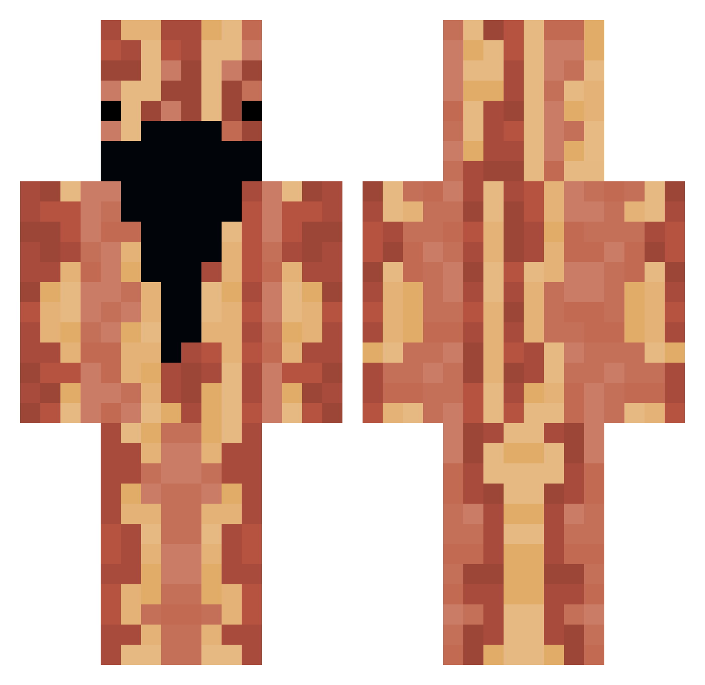 DroopyChimknBeak Minecraft skin, front and back view