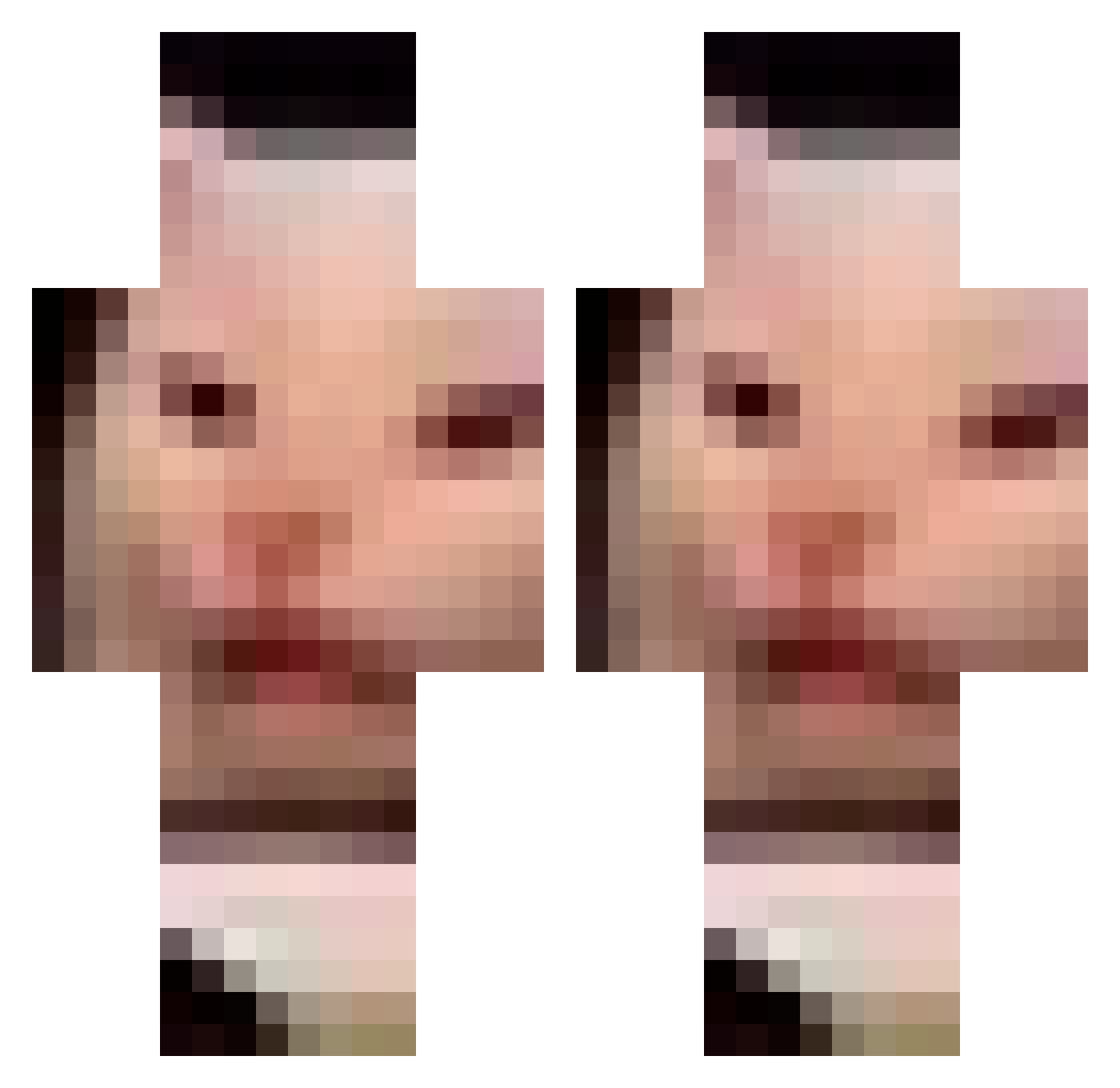 chrislorenz Minecraft skin, front and back view