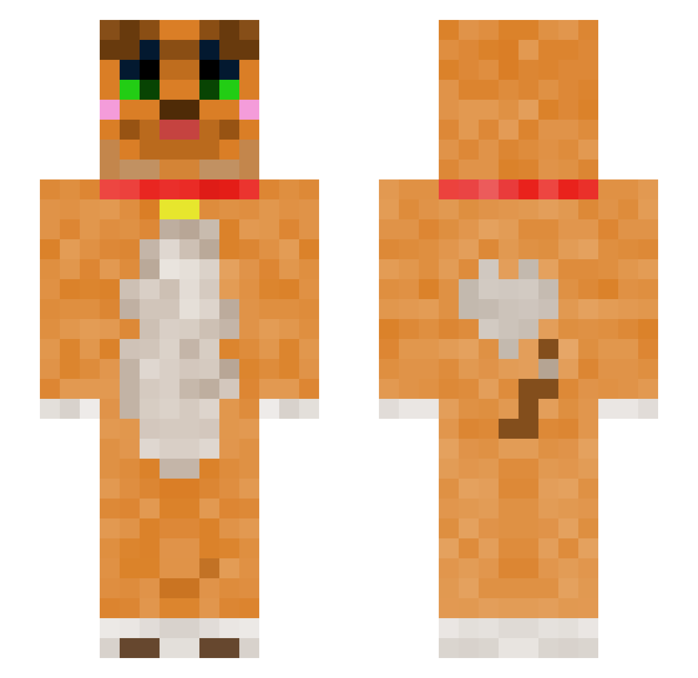 Dannyu919 Minecraft skin, front and back view