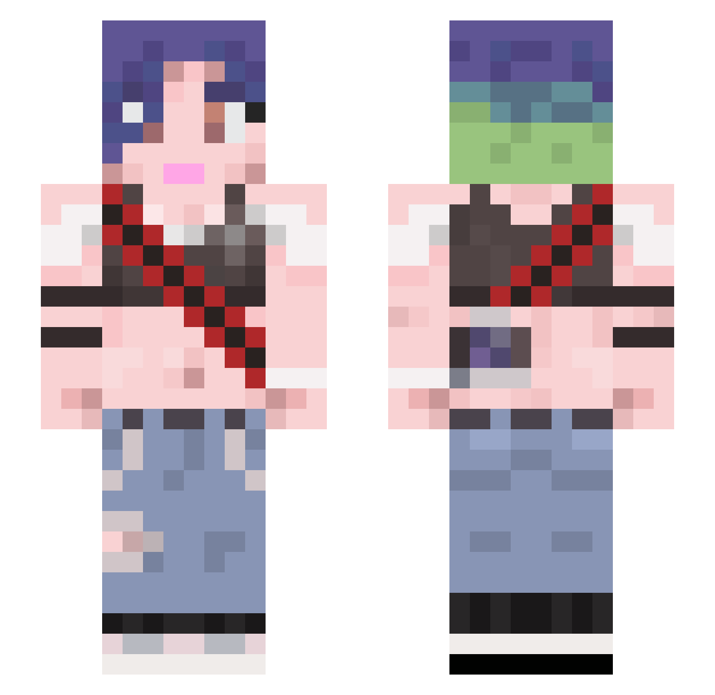 asfy_ Minecraft skin, front and back view