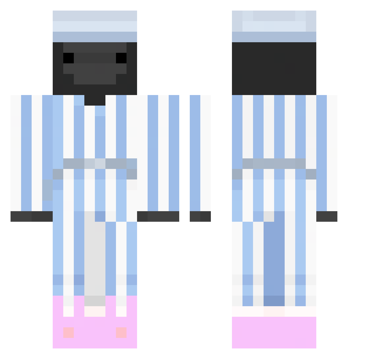Dyl4m Minecraft skin, front and back view