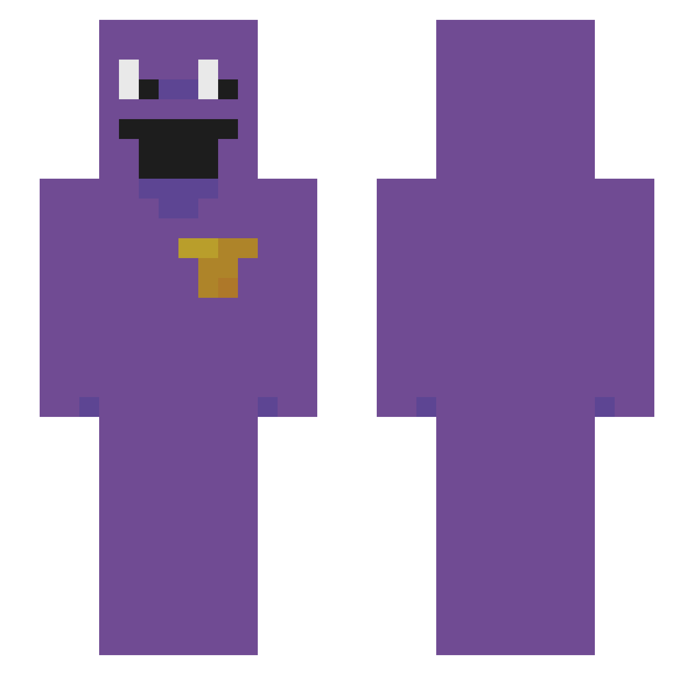 killme13 Minecraft skin, front and back view