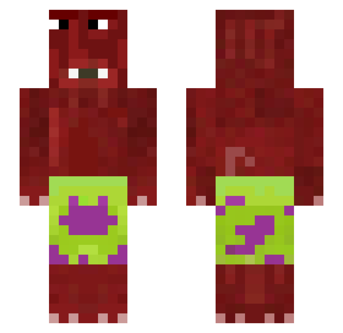 KWHRAJ Minecraft skin, front and back view