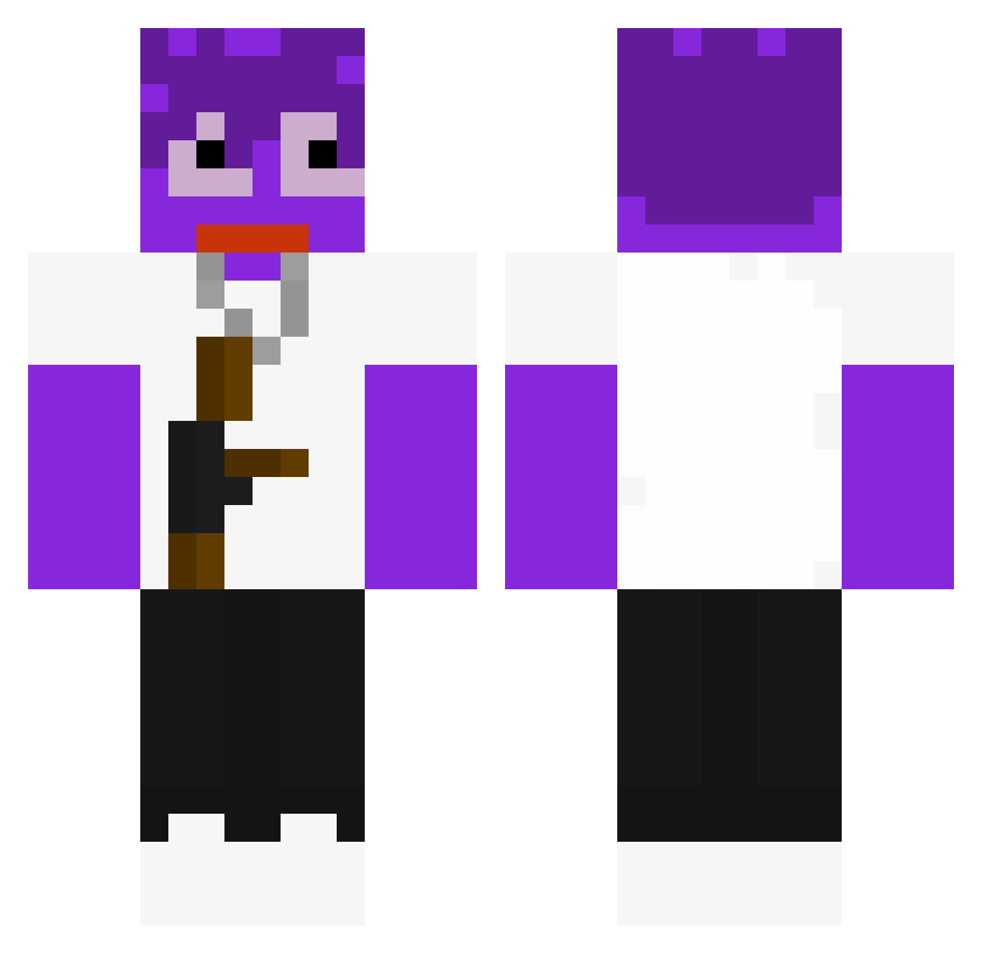 oHare Minecraft skin, front and back view