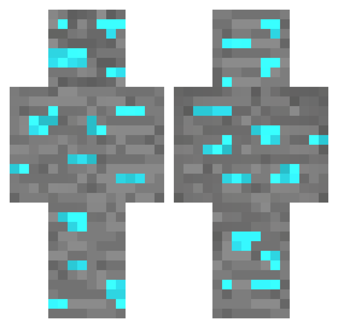 chrischops Minecraft skin, front and back view