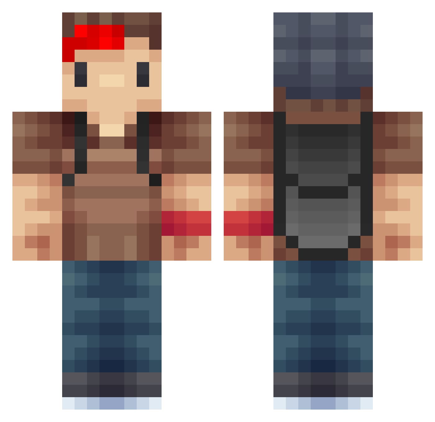 BowserJrYT Minecraft skin, front and back view