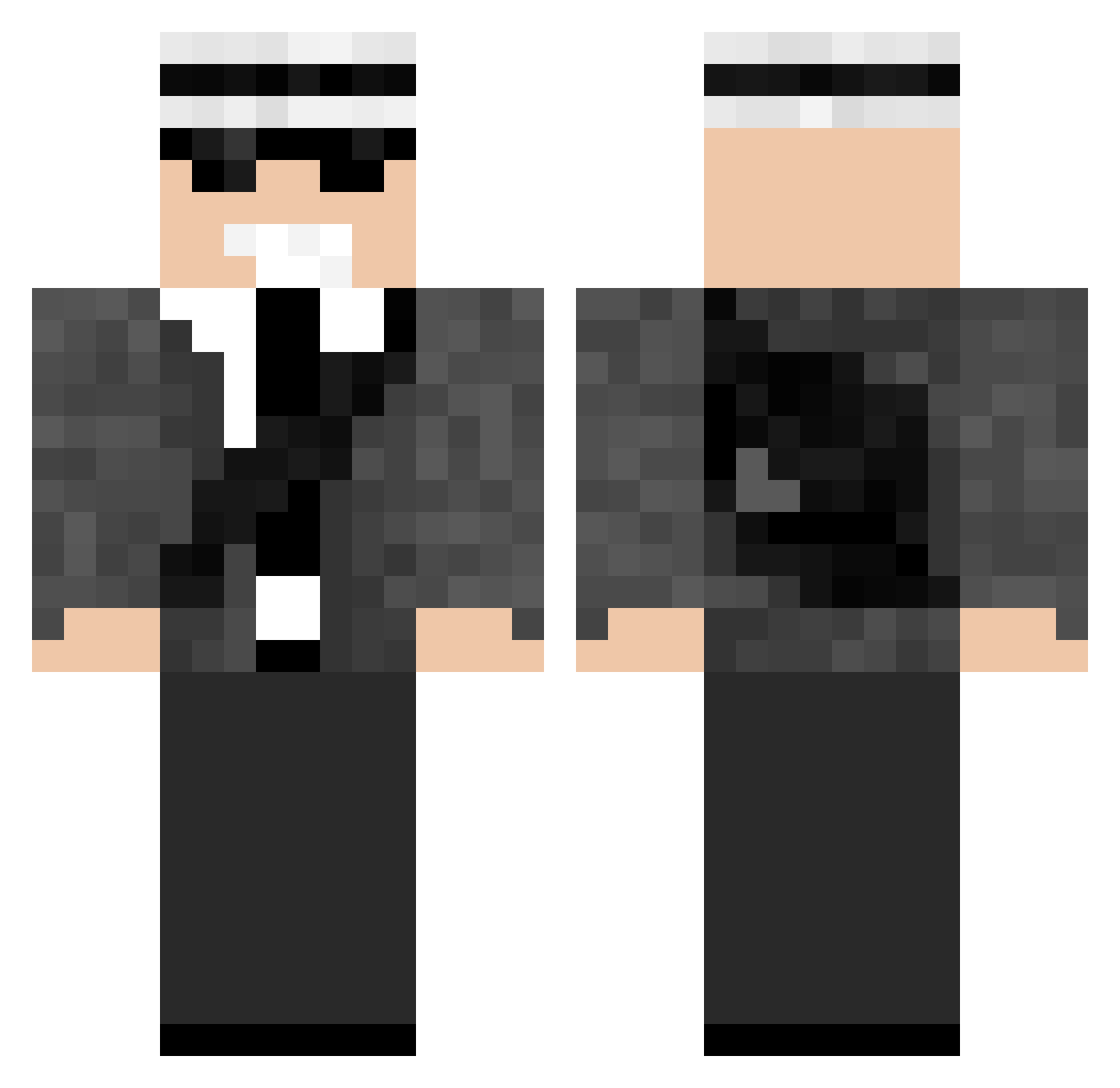 CorruptedTerm Minecraft skin, front and back view