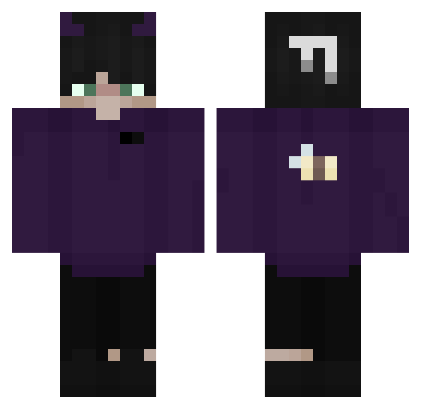 Arline Minecraft skin, front and back view