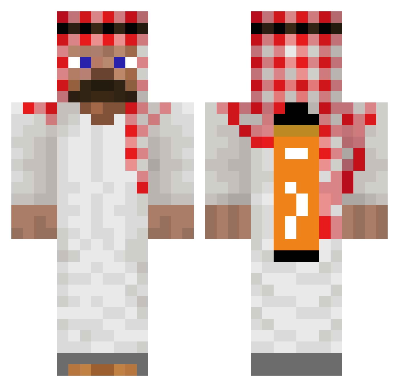 Goku817481 Minecraft skin, front and back view