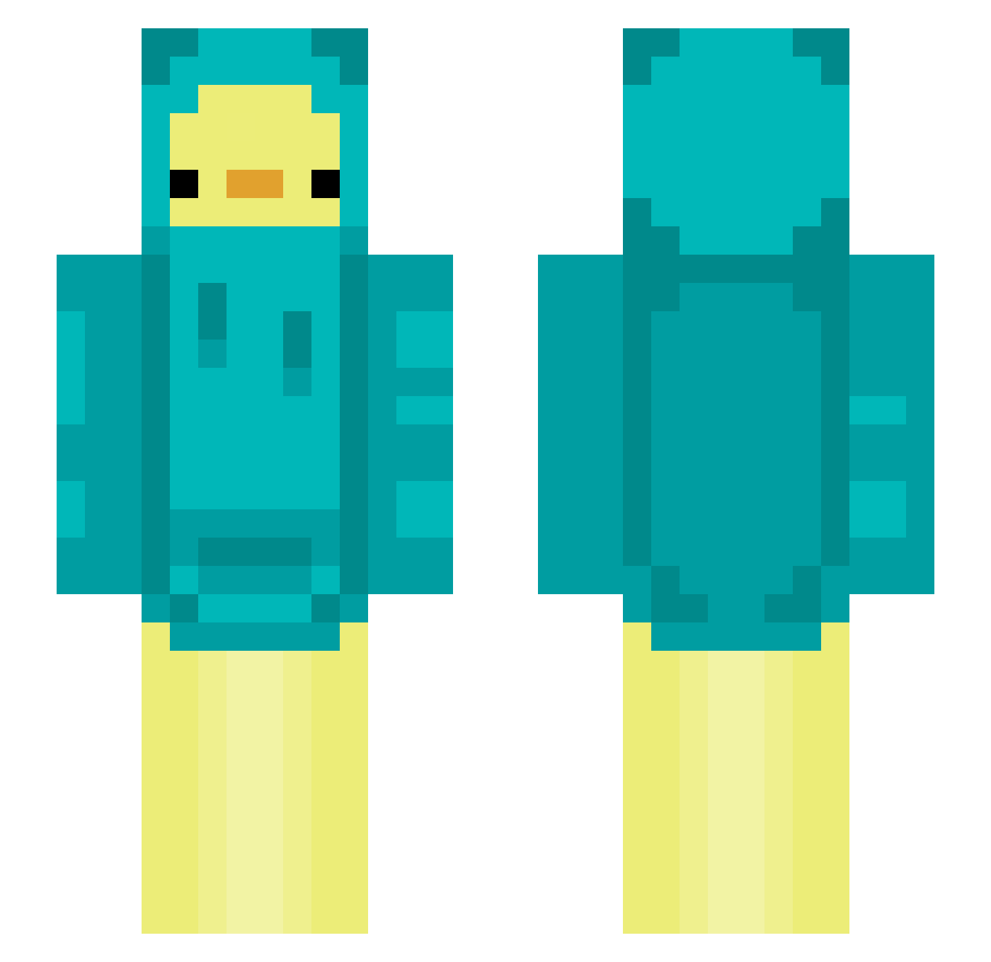 zVirto212 Minecraft skin, front and back view