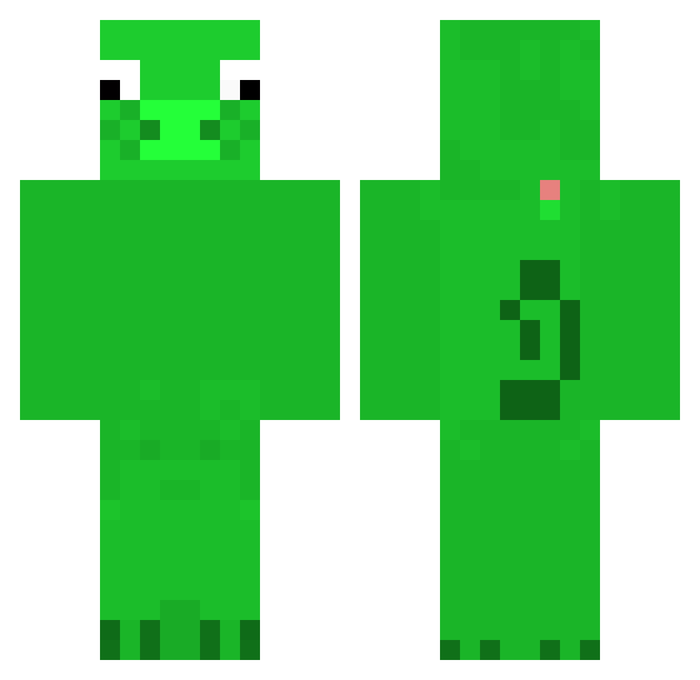 Lawliet213 Minecraft skin, front and back view