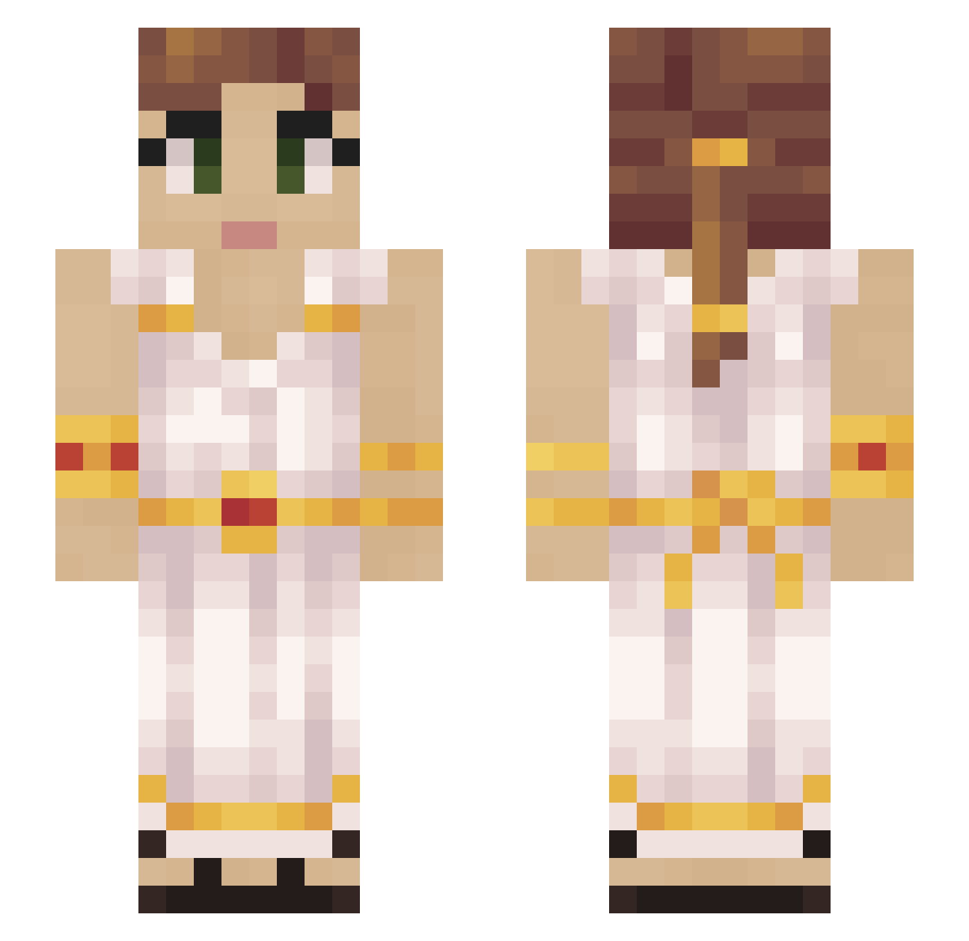 Aurelia_Titus Minecraft skin, front and back view