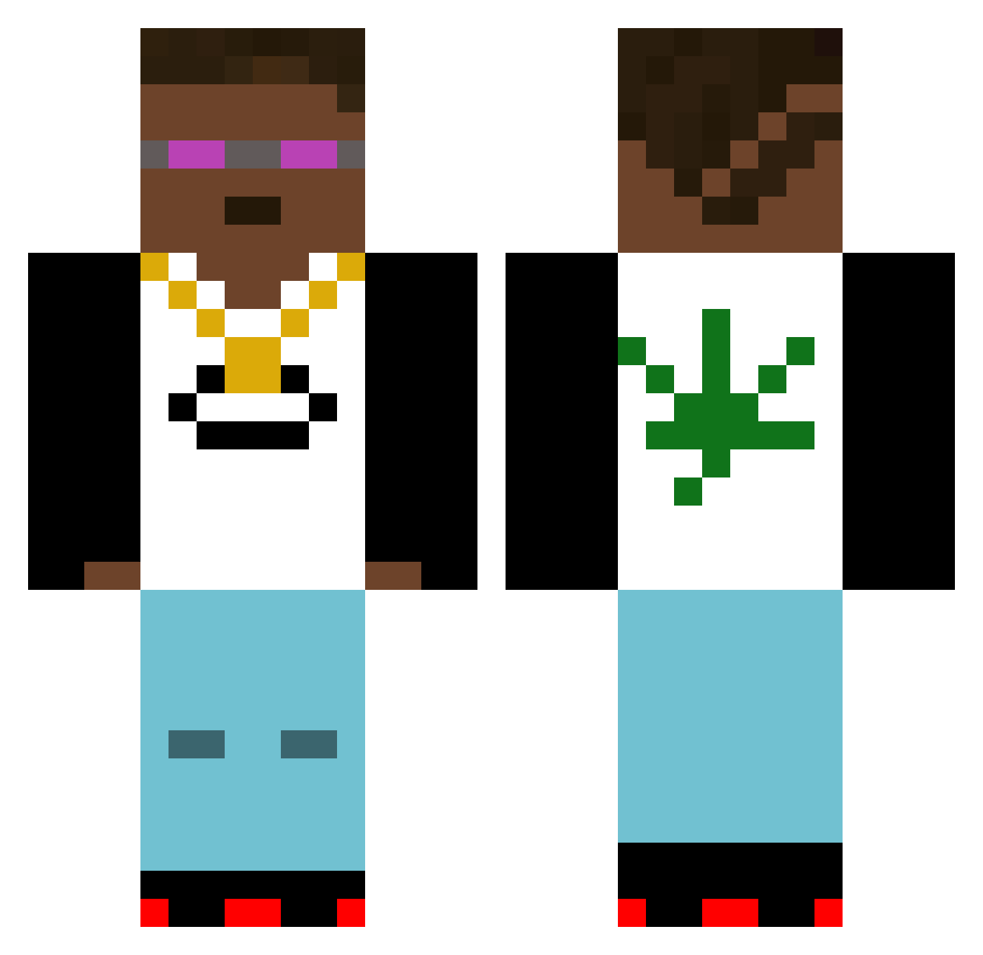 Dog4i20 Minecraft skin, front and back view