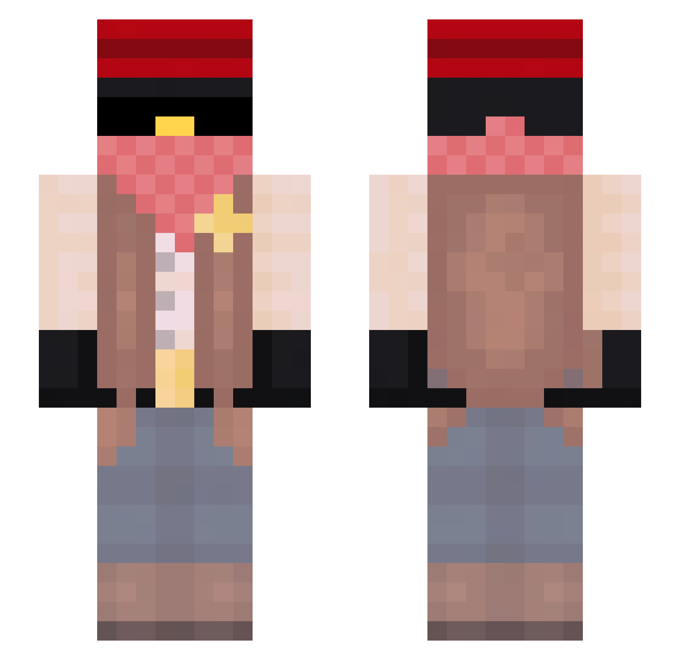 Sometimes1141 Minecraft skin, front and back view