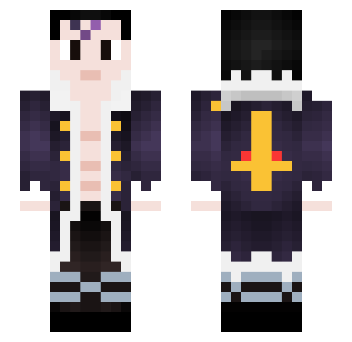 Masenk0wesh Minecraft skin, front and back view