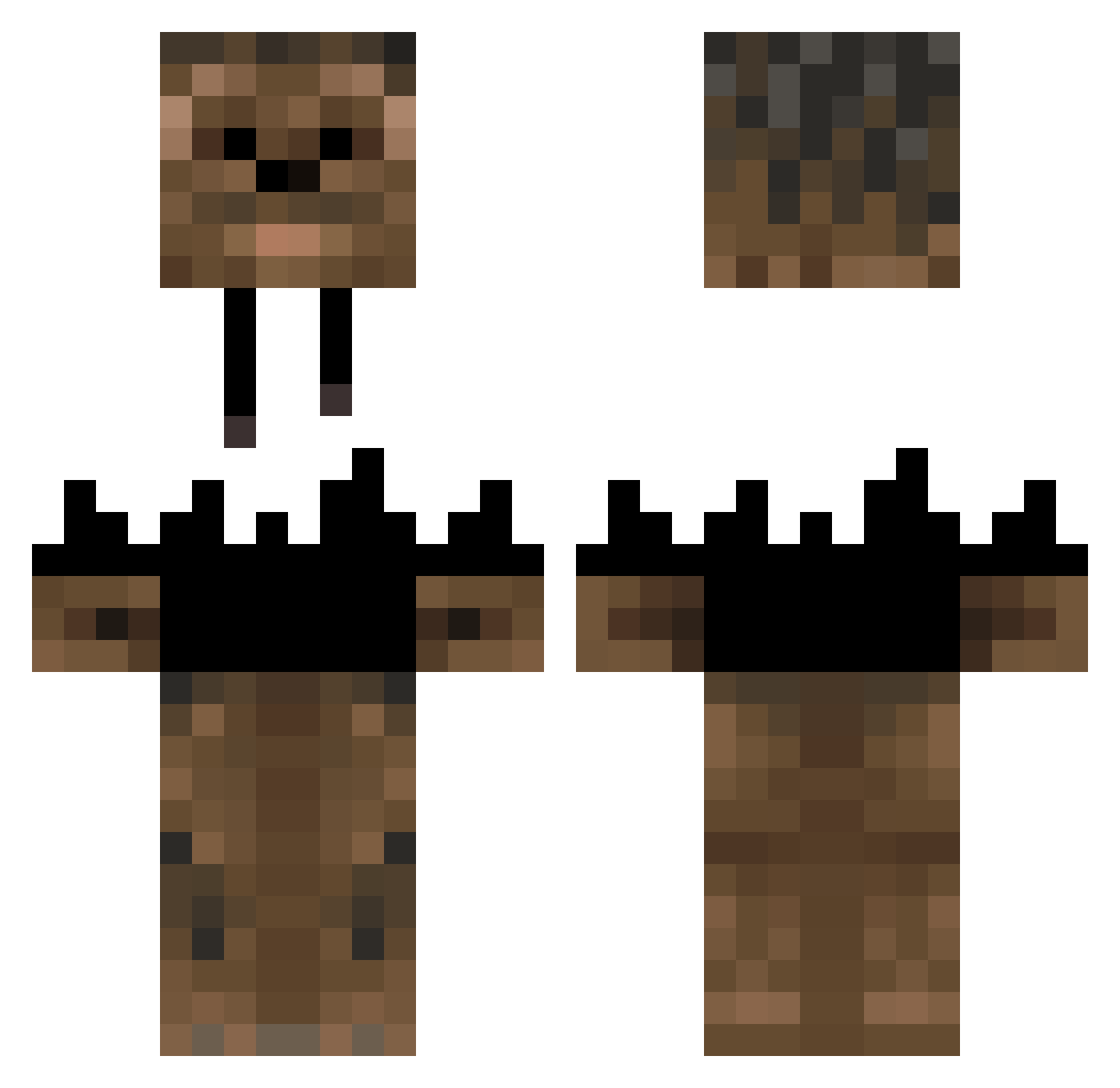 mageforplx Minecraft skin, front and back view