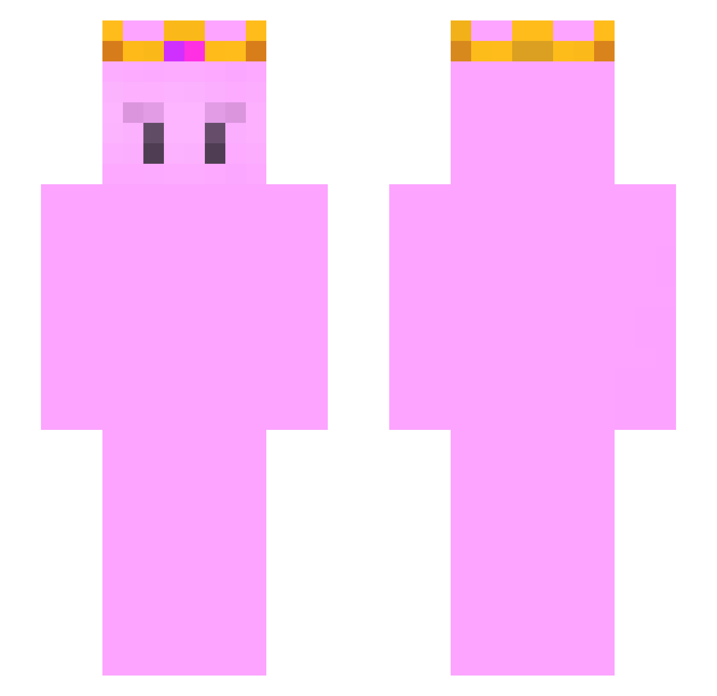 LuxzyMC_ Minecraft skin, front and back view