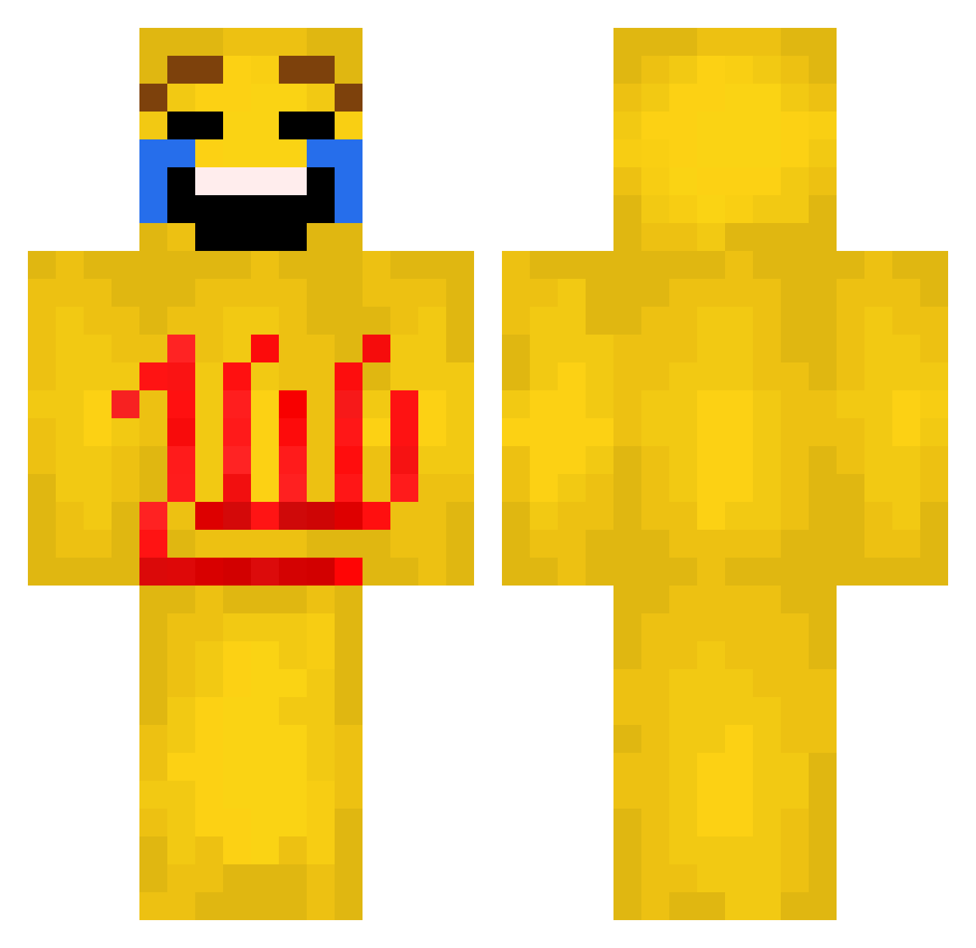 ZZangZZangZizon Minecraft skin, front and back view