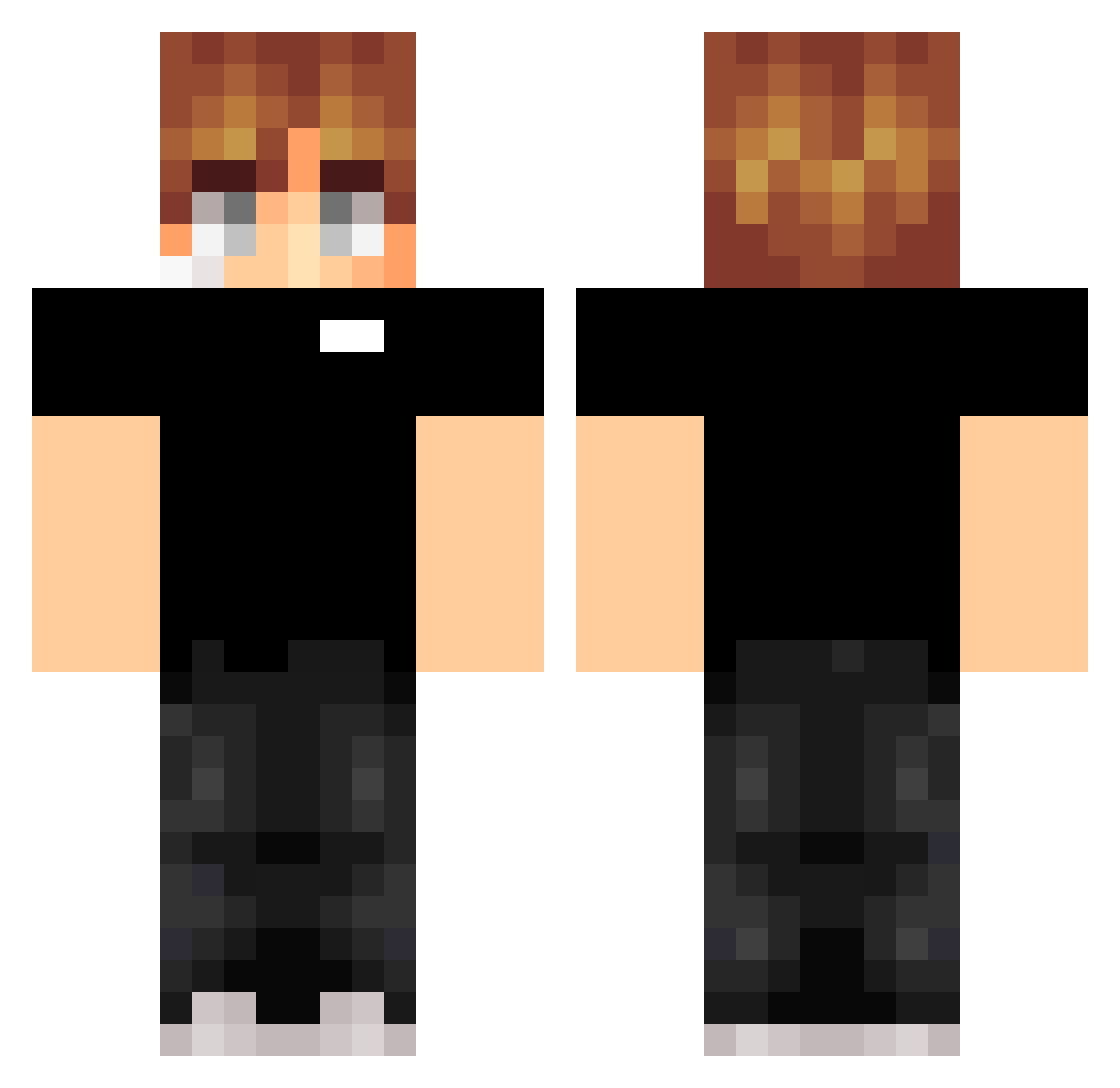 RoseLeigh Minecraft skin, front and back view