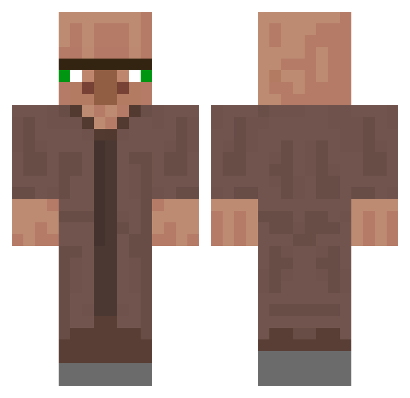 qLurkz Minecraft skin, front and back view