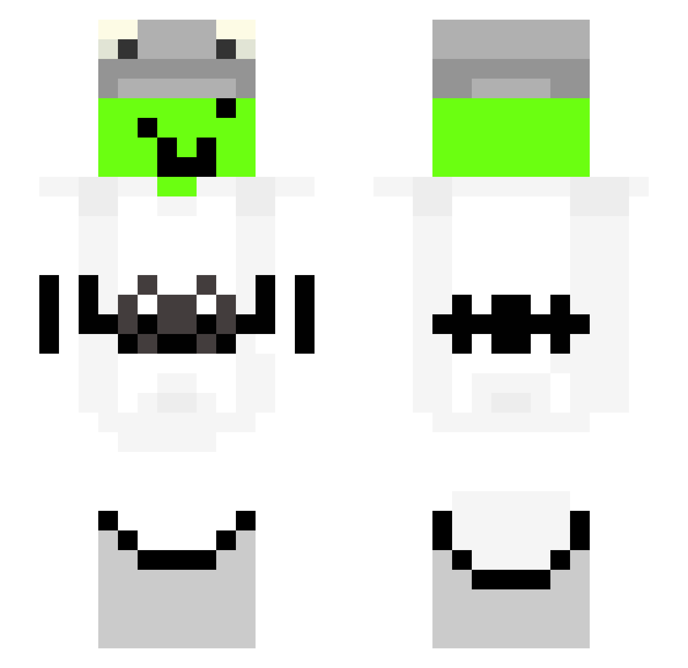 BlurV1 Minecraft skin, front and back view