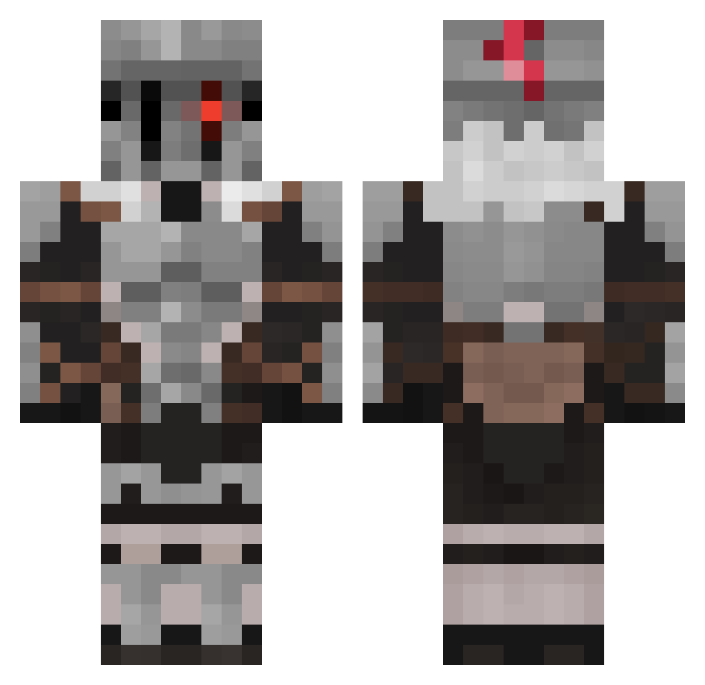 tearai Minecraft skin, front and back view