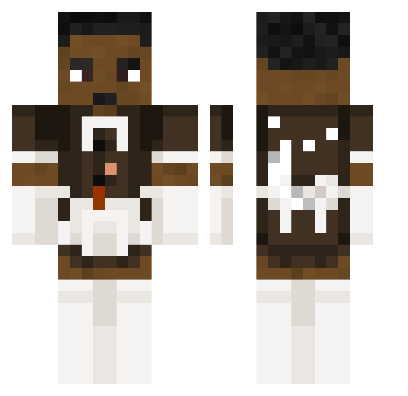 Obama_Kun_ Minecraft skin, front and back view