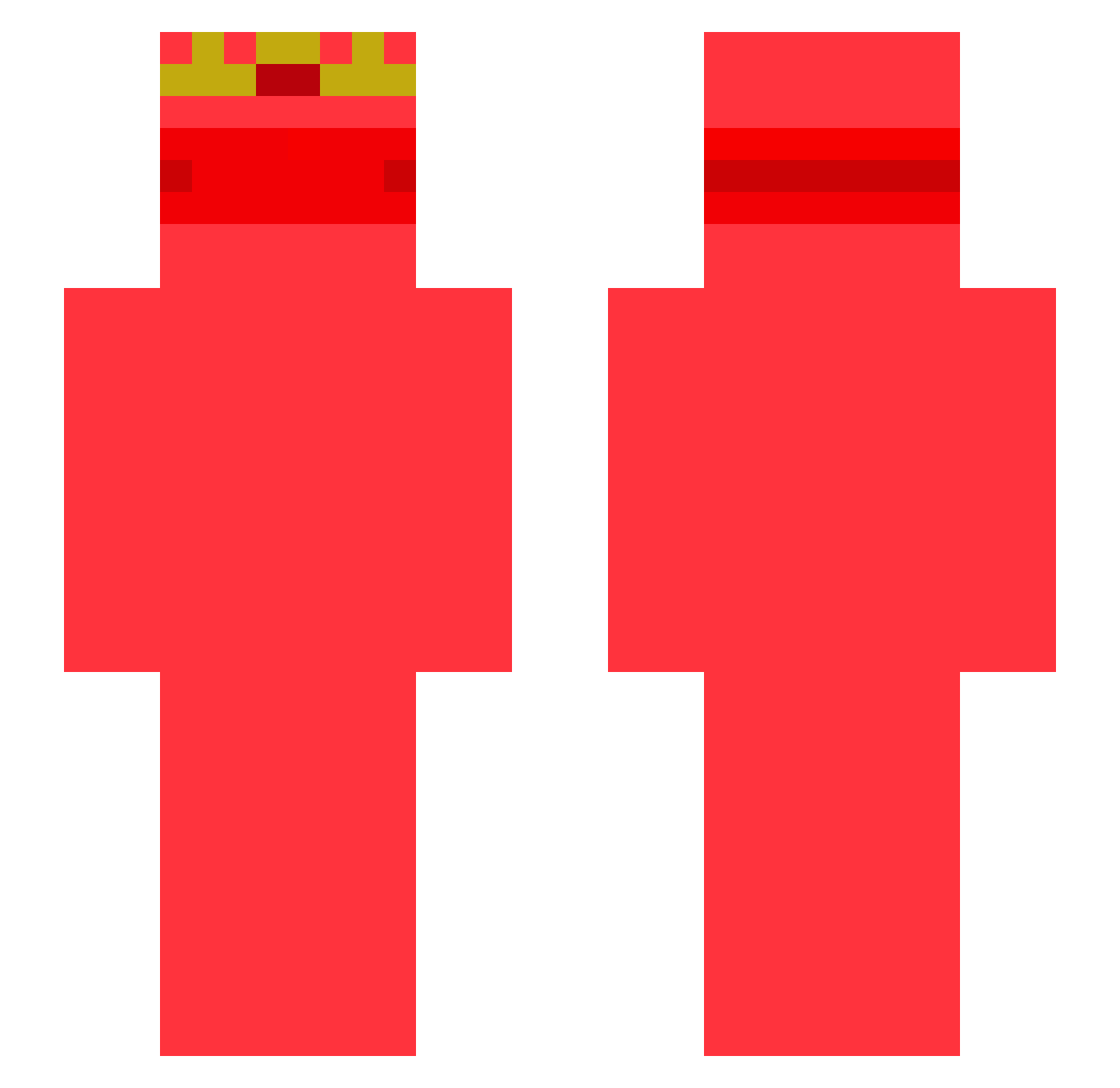 isqeu Minecraft skin, front and back view