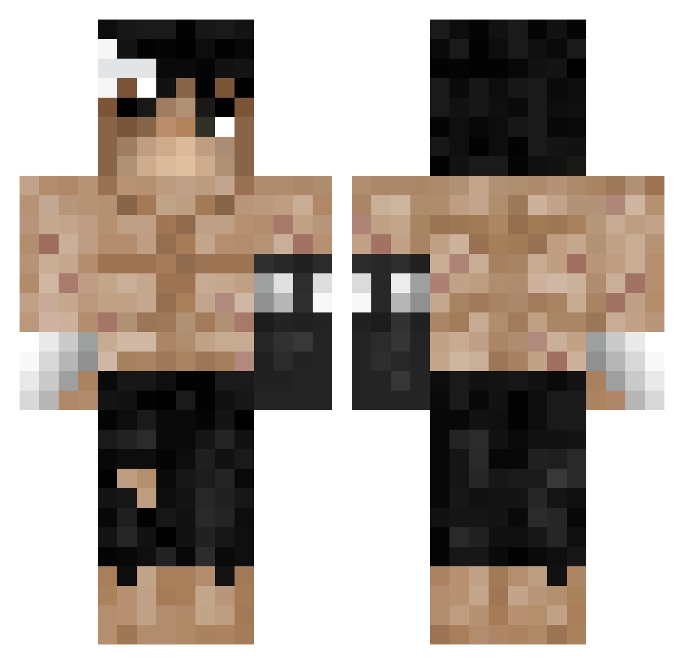 sAntanaaaaaaa Minecraft skin, front and back view