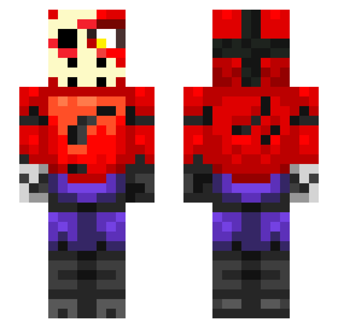 Skycron_cNrHY_05 Minecraft skin, front and back view