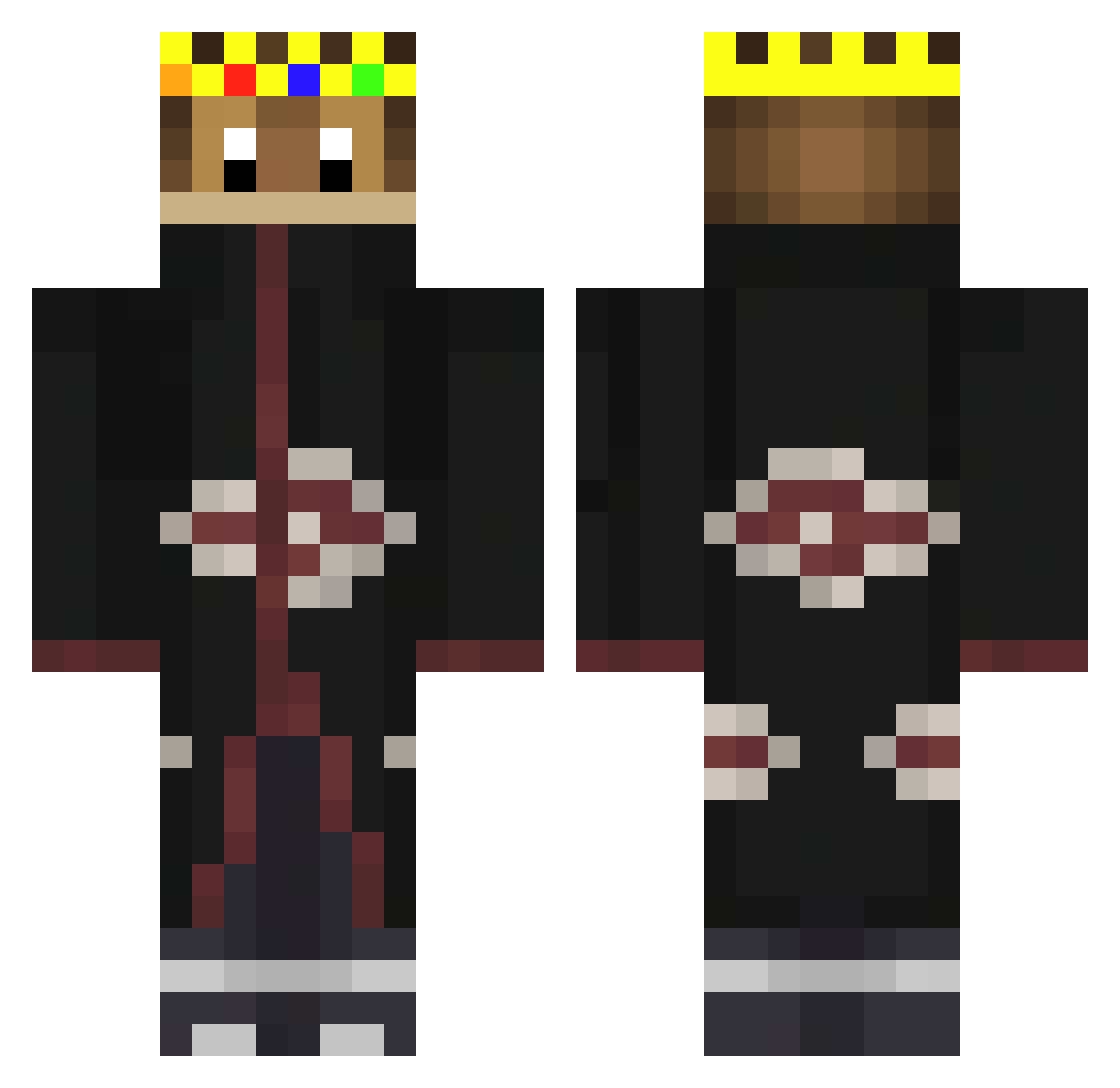 Monkeyking1870 Minecraft skin, front and back view