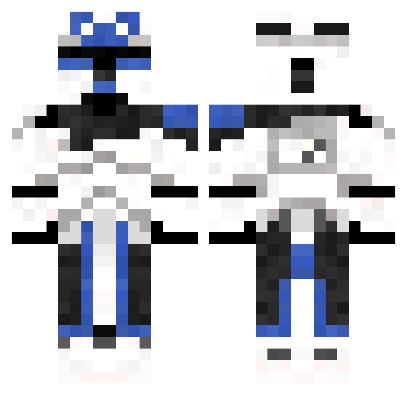 turtlemaster558 Minecraft skin, front and back view