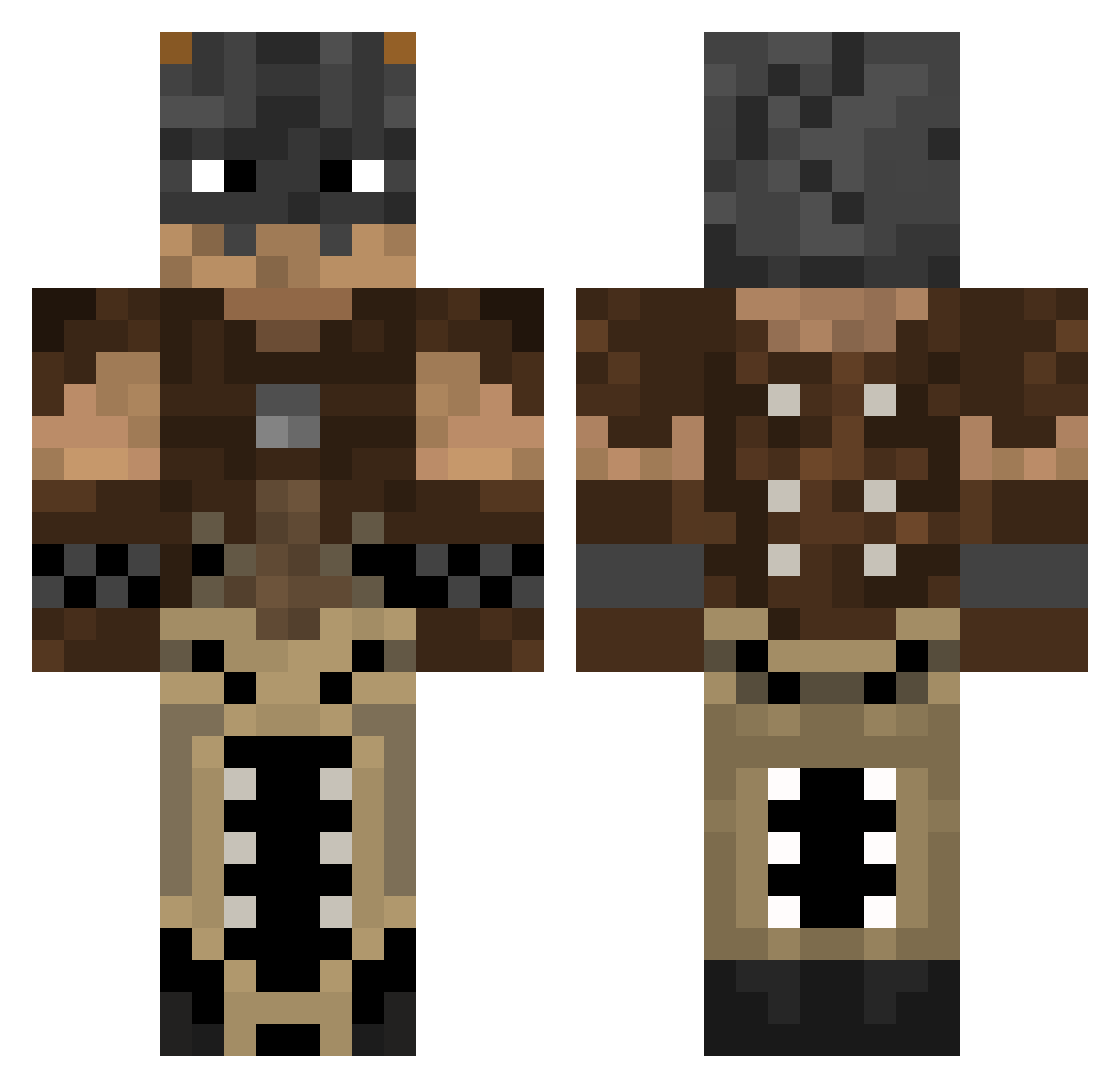 lerthh Minecraft skin, front and back view