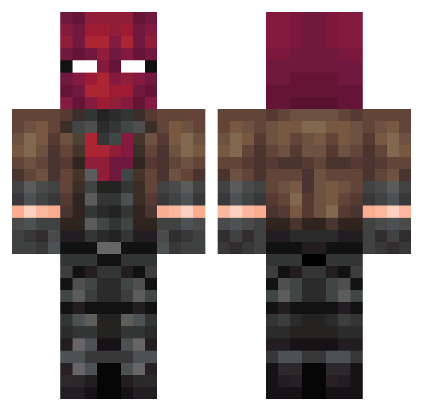 Tiffany4805 Minecraft skin, front and back view