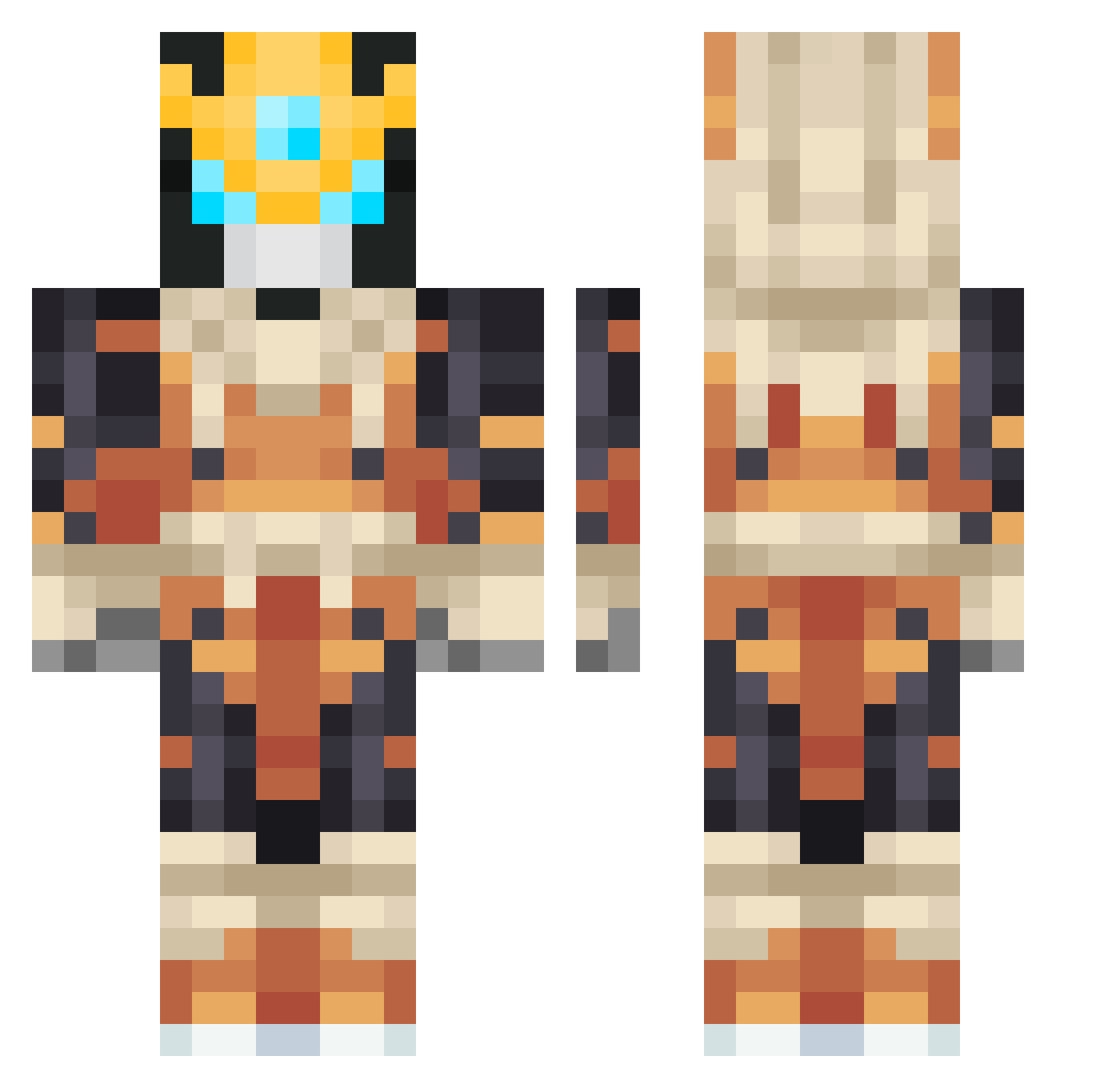 coolsmcfools Minecraft skin, front and back view