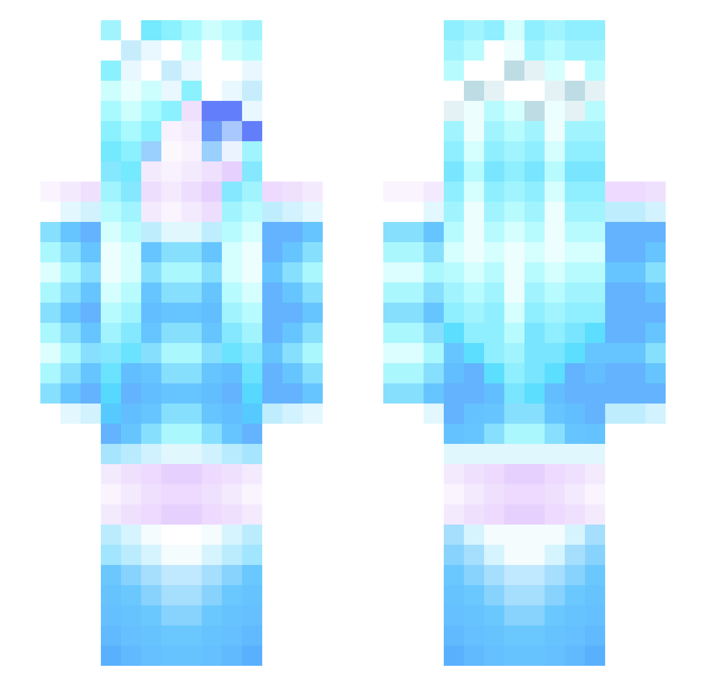 _Phina Minecraft skin, front and back view
