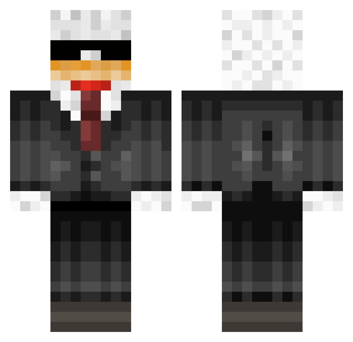Dexadoz Minecraft skin, front and back view