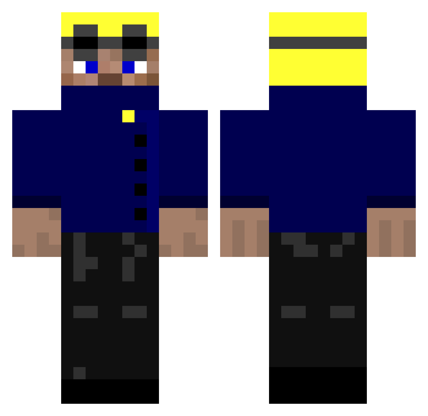 lejonfilip Minecraft skin, front and back view