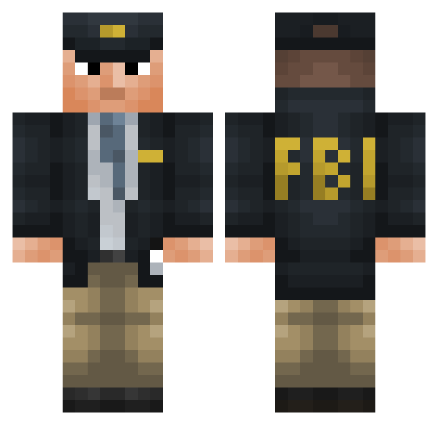 glotzenpepi Minecraft skin, front and back view