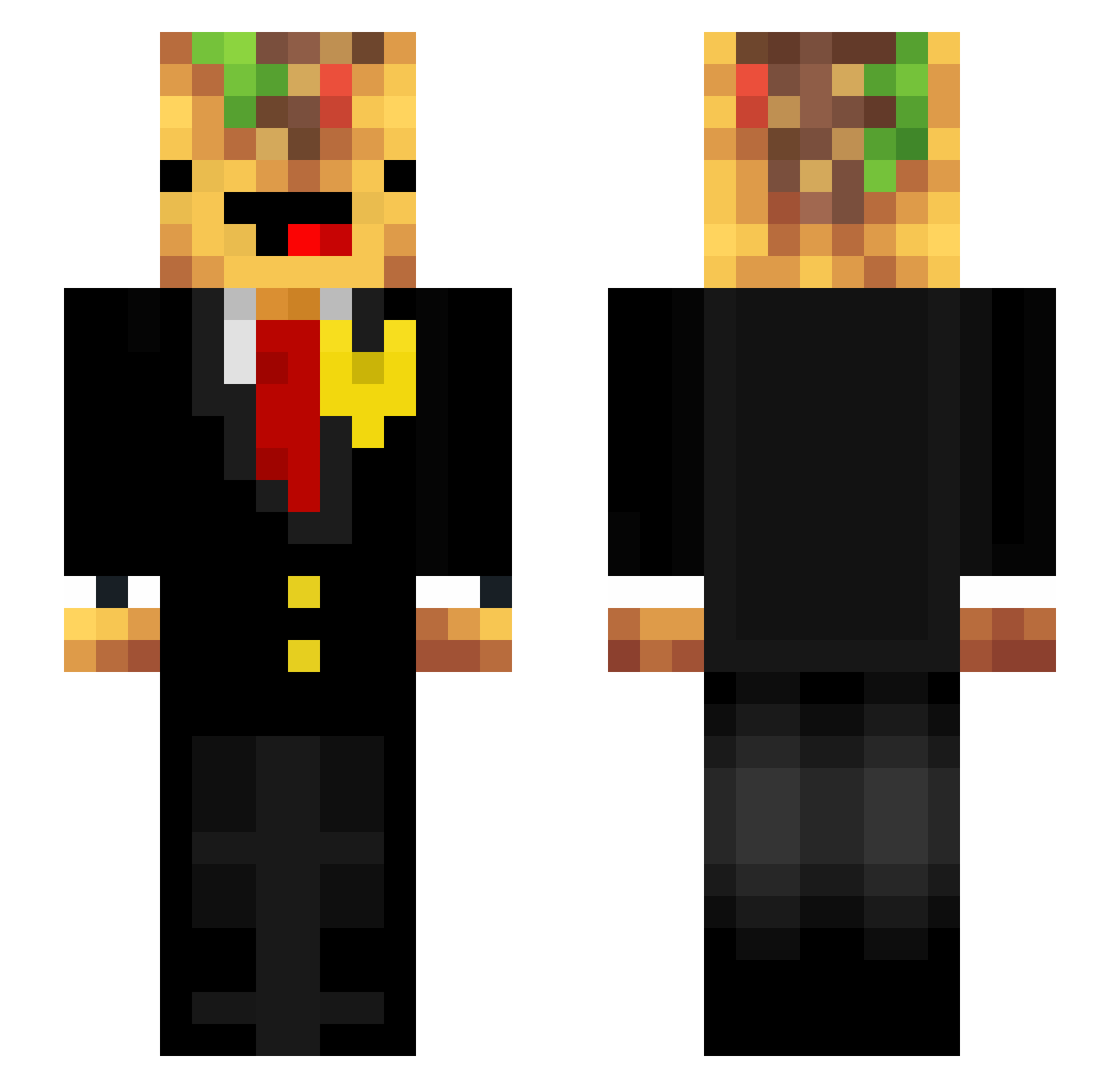 YaBoiiTacoz Minecraft skin, front and back view