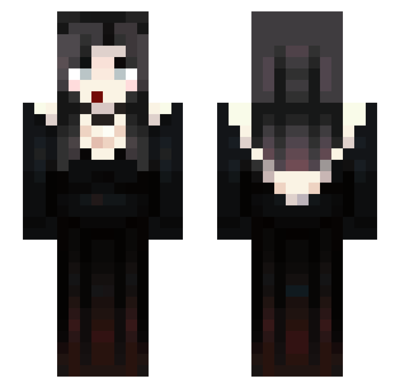 cozyvanilla Minecraft skin, front and back view