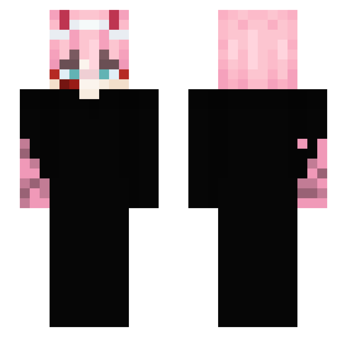 SWEDZeRoTwO Minecraft skin, front and back view