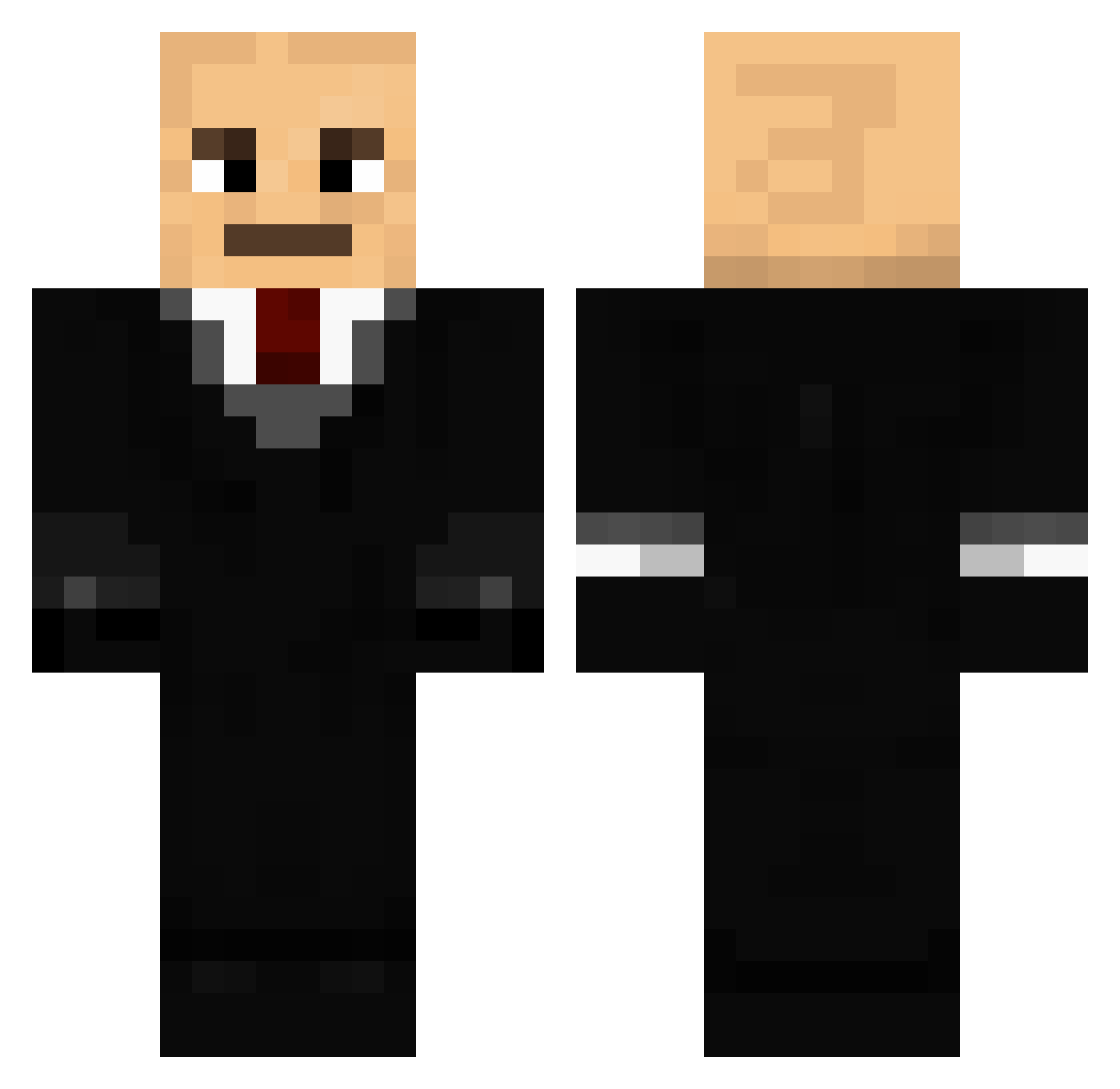 GeraldOfRivia Minecraft skin, front and back view