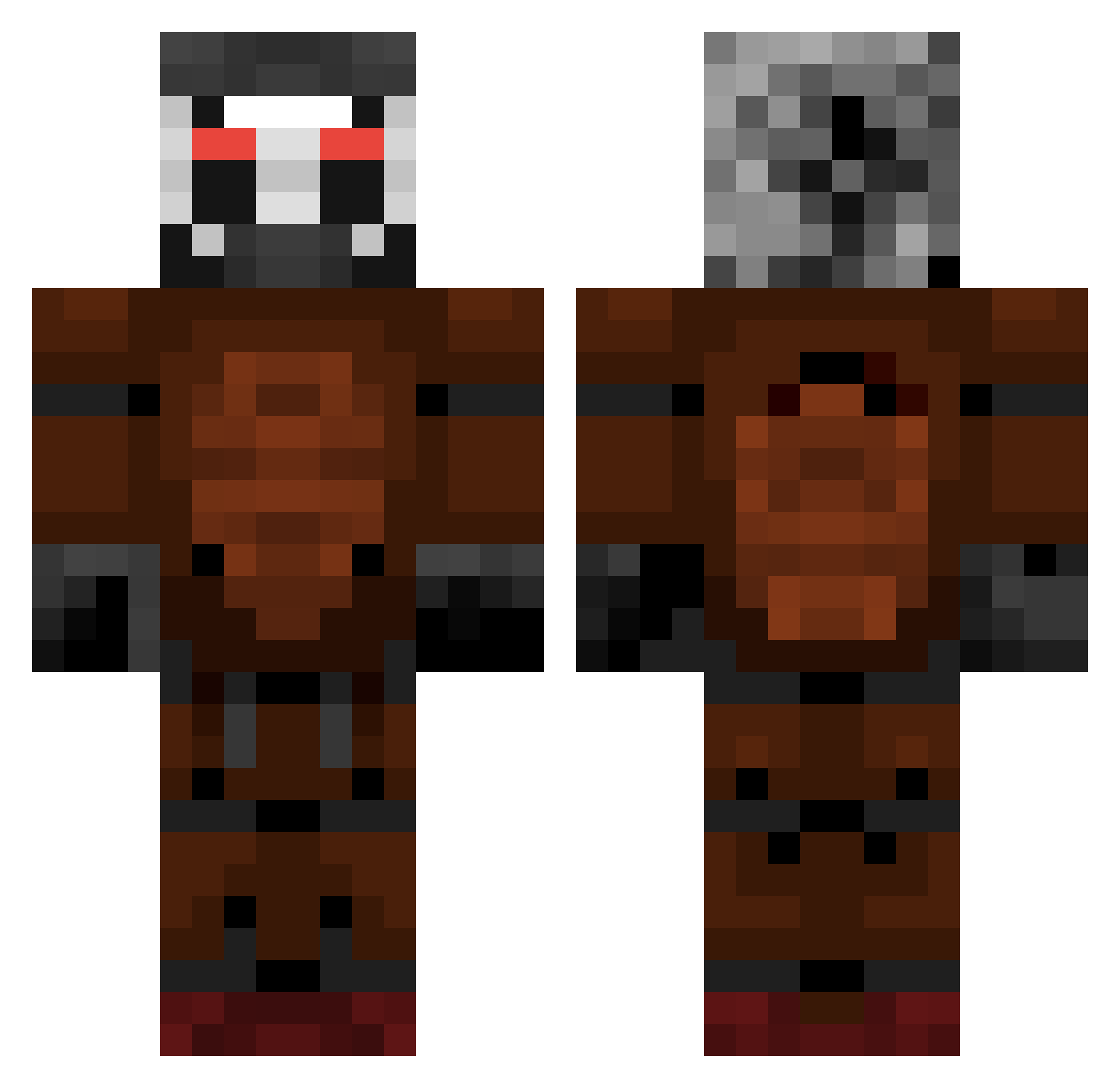 Cama651 Minecraft skin, front and back view